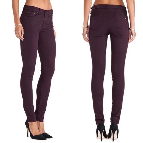 Rag & Bone Skinny Jean Wine Maroon Purple - Picture 10 of 10